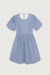 Puff sleeve mini dress in tempest — main image