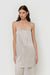 Sparkly pleated mini dress in champagne — main image