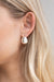 Chunky half moon earring in silver — main image