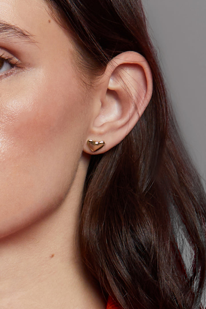 HEART STUD in Gold — alternate angle
