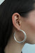 Large thick hoops in silver — main image