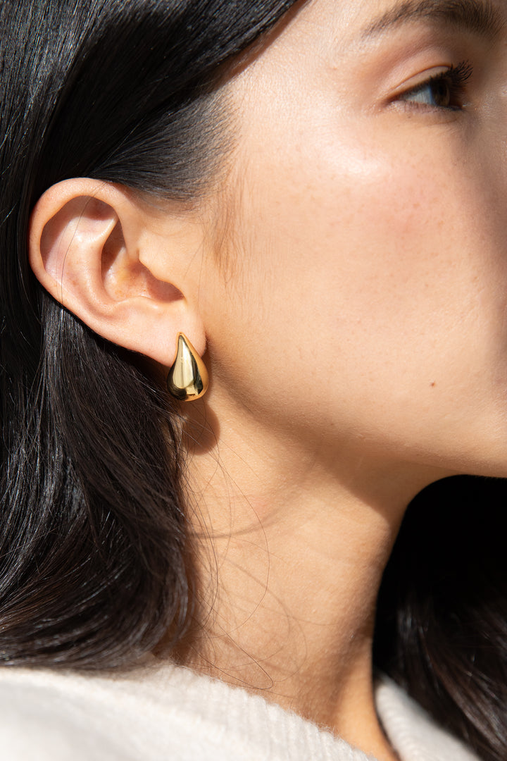 BUBBLE DROP EARRINGS in Gold — alternate angle
