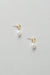 Water pearl drop earrings in gold — main image