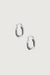 Oval hoop earring in silver — main image