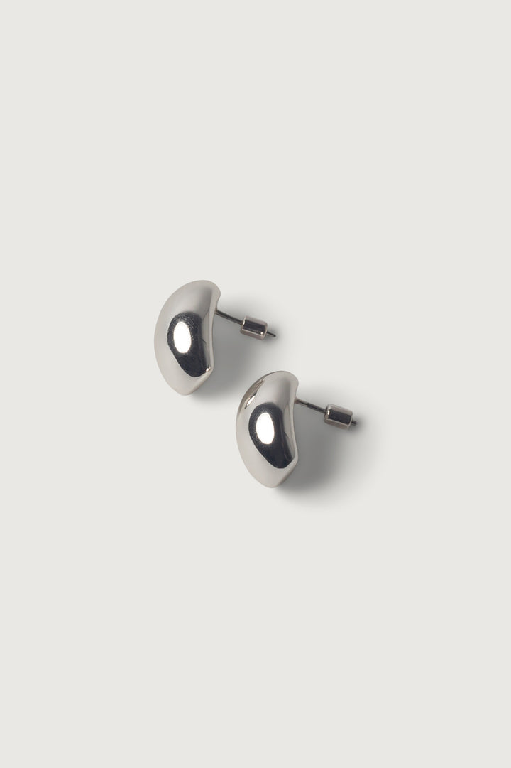 DOME EARRING in Silver — alternate angle