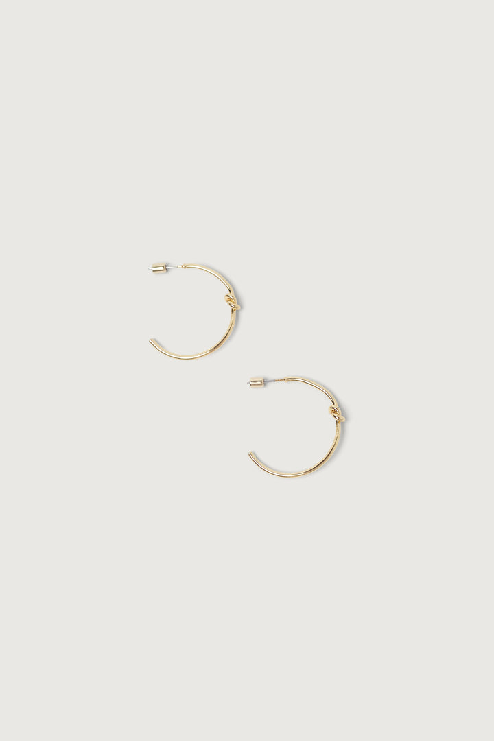 KNOT HOOP EARRING in Gold — alternate angle
