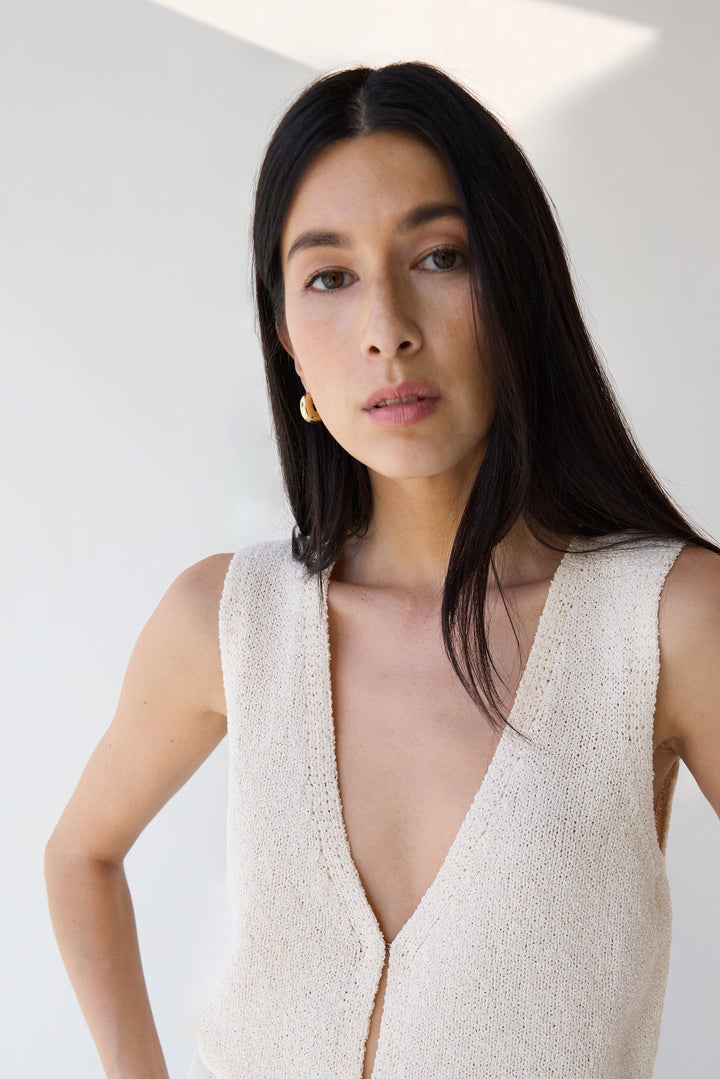 THICK HUGGIE HOOP EARRINGS in Gold — alternate angle