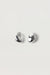 Chunky curved earrings in silver — main image