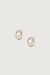 Organic metallic pearl earrings in gold — main image