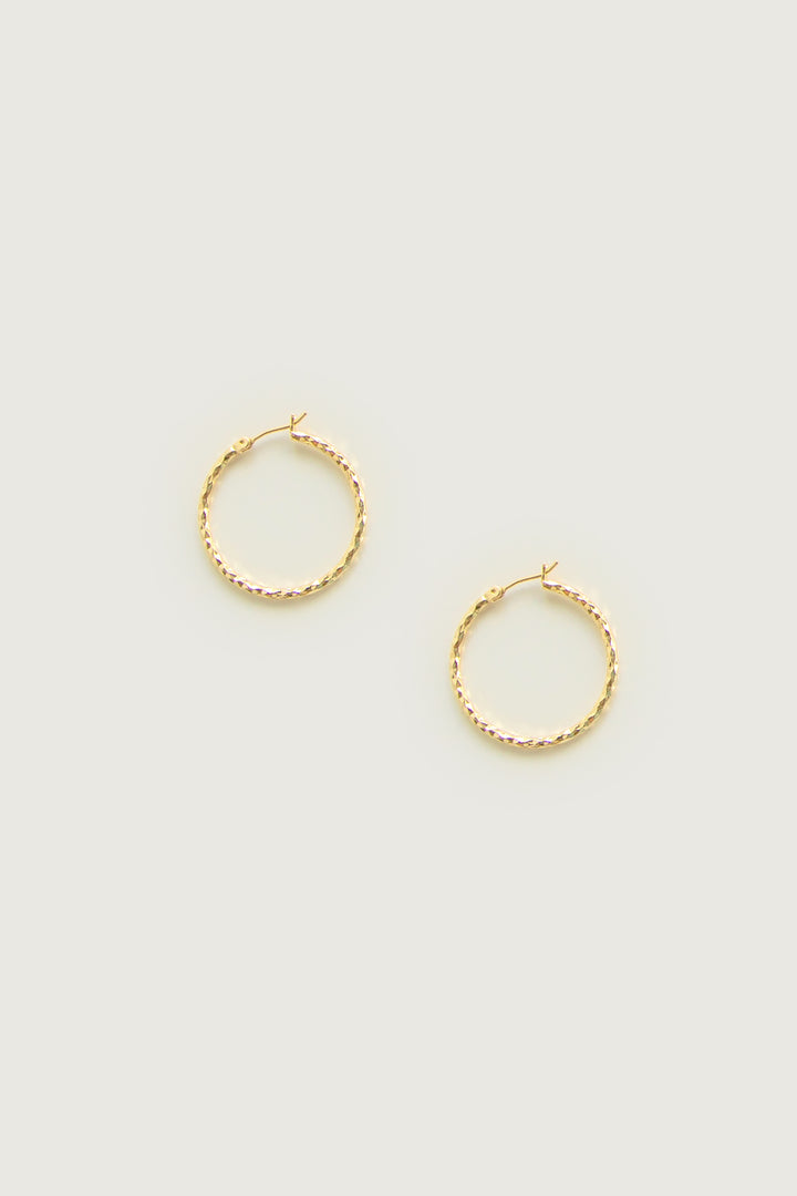 BIG HOOP EARRING in Gold — alternate angle