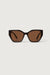 Large cat eye sunglasses in coffee brown — main image