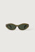 Cat eye sunglasses in olive green — main image