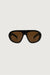 Oversized square sunglasses in black brown tint — main image