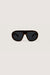 Oversized square sunglasses in tortoise grey tint — main image