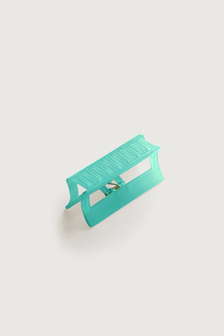 RECTANGULAR HAIR CLIP in Jadeite — alternate angle