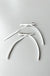Set of two long bow hair clips in cream — main image