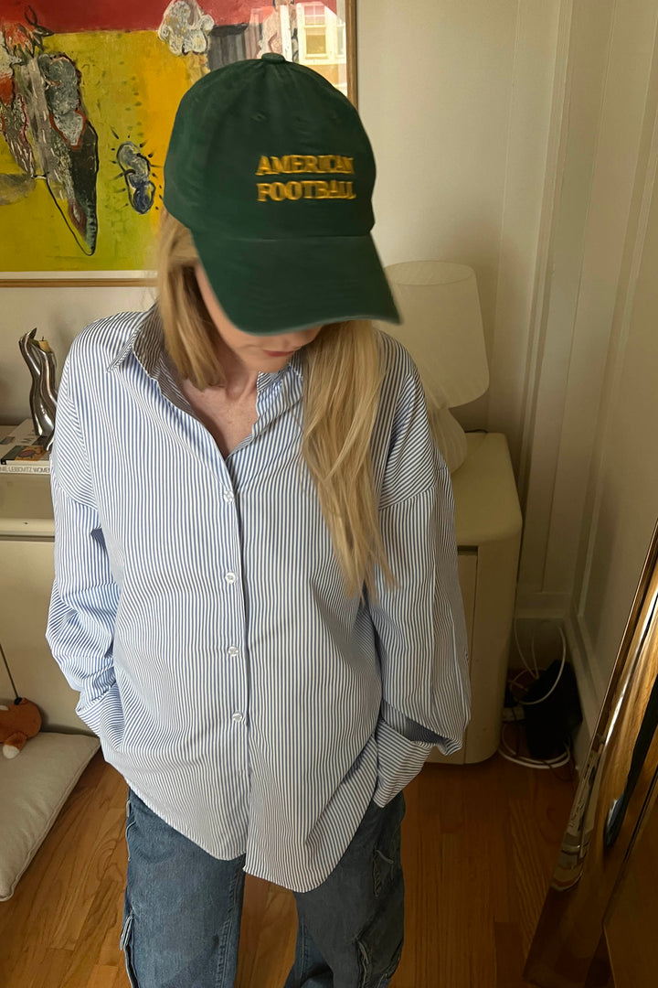 “AMERICAN FOOTBALL” BASEBALL CAP in Green — alternate angle