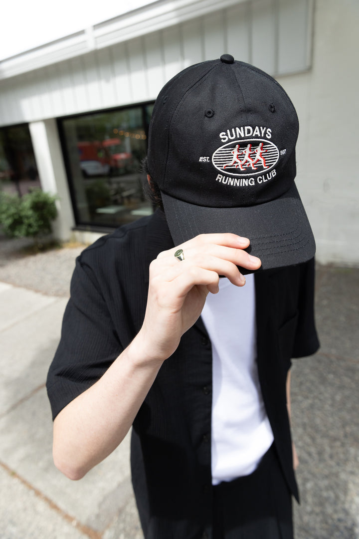 RUNNING CLUB CAP in Black — alternate angle