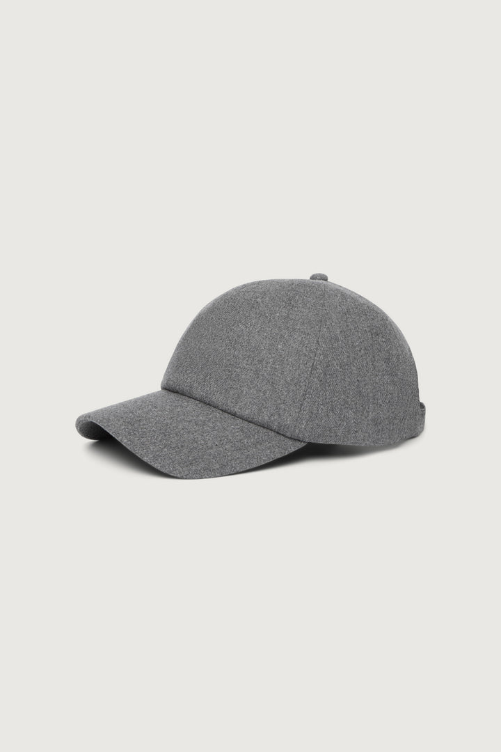 WOOL BLEND CAP in Heather Grey — alternate angle