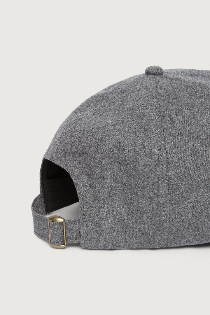 WOOL BLEND CAP in Heather Grey — alternate angle