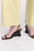 Strappy wedge sandal in black — main image