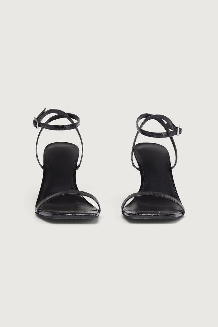 STRAPPY WEDGE SANDAL in Black — alternate angle