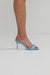 Strappy padded heel in misty blue — main image