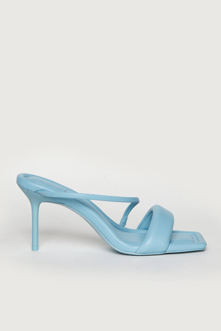 STRAPPY PADDED HEEL in Misty Blue — alternate angle