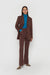 A-line blazer in deep mahogany — main image