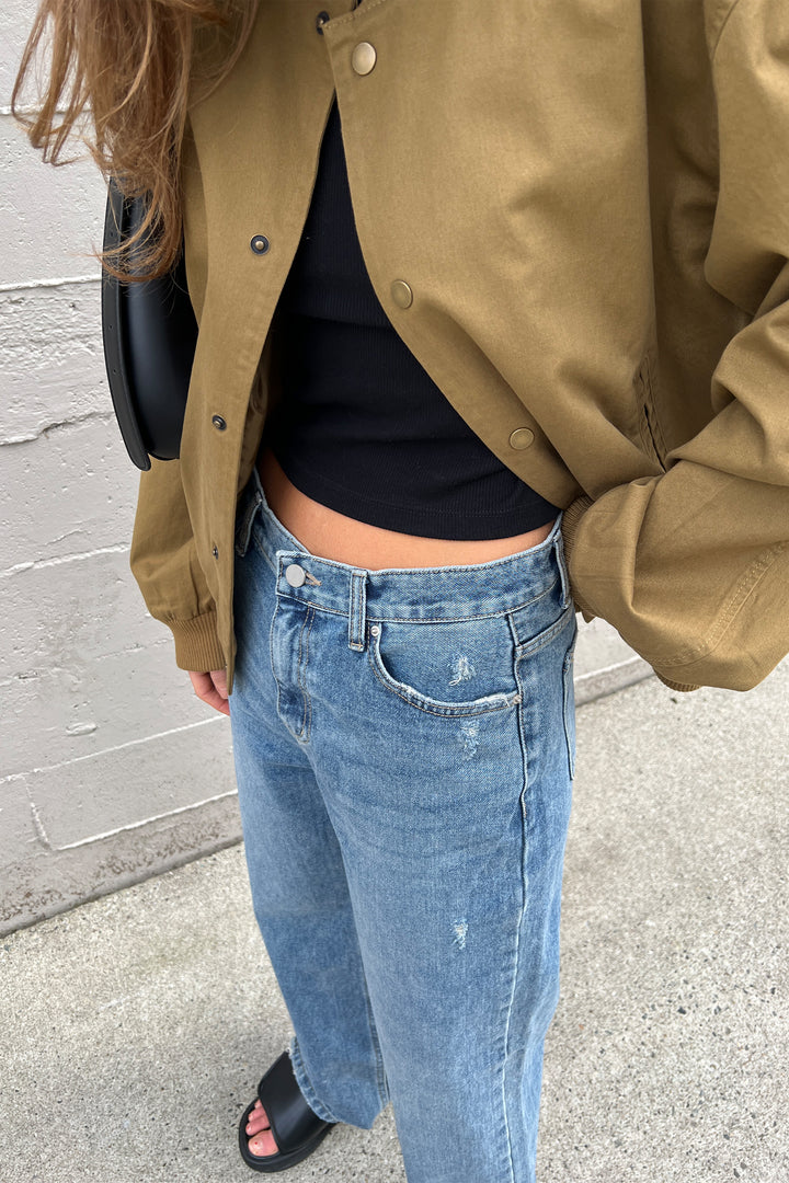 STRAIGHT LEG JEAN in Blue — alternate angle