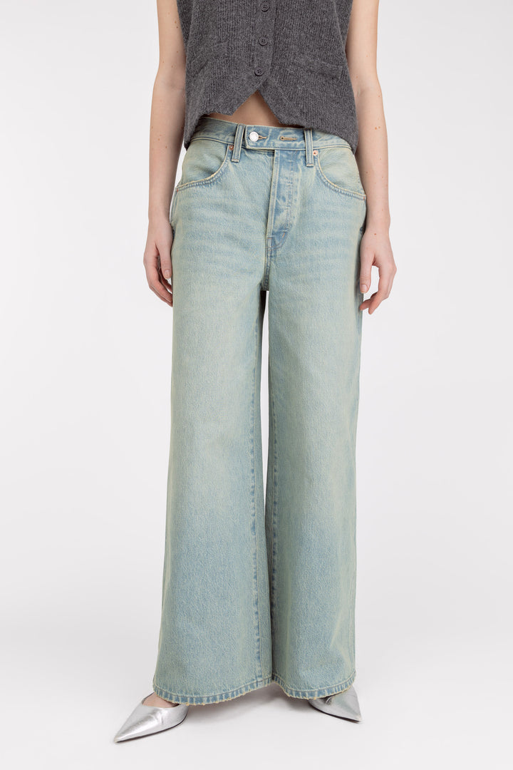 EXTRA BAGGY WIDE LEG UTILITY JEAN in Sand Wash — alternate angle