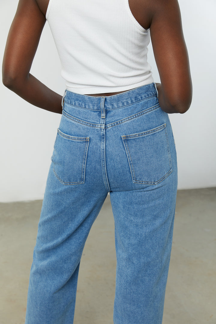 RIPPED JEANS in Medium Light Wash — alternate angle