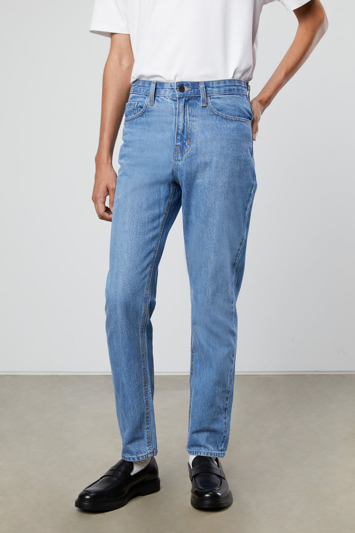 STRAIGHT LEG JEANS in Medium Light Wash — alternate angle