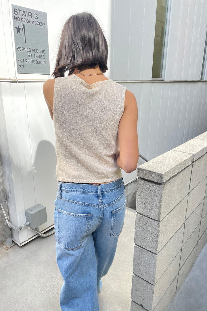 RELAXED STRAIGHT LEG JEAN in Light Stone — alternate angle