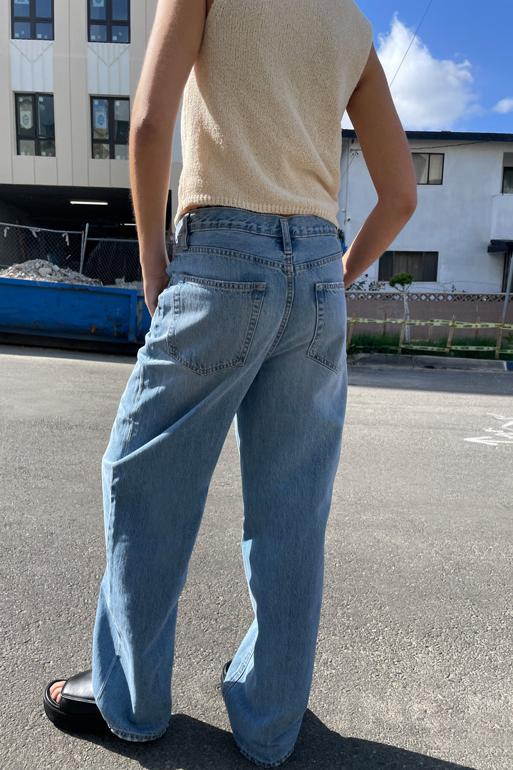 RELAXED STRAIGHT LEG JEAN in Light Stone — alternate angle