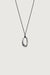 Organic round pendant necklace in silver — main image