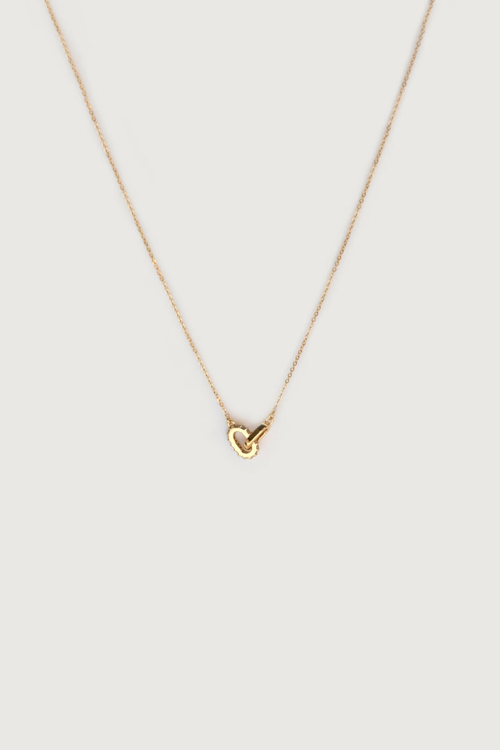 ZIRCONIA LINK NECKLACE in Gold — alternate angle
