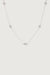 Flower rolo chain necklace in silver — main image