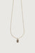 Rolo chain necklace with oval zirconia in gold — main image