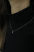 Baguette zirconia necklace in silver — main image