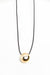 Chain necklace with round pendant in gold black — main image