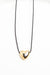 Chain necklace with heart pendant in gold black — main image