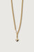 Curb chain necklace with heart pendant in gold — main image