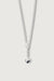 Curb chain necklace with heart pendant in silver — main image