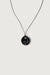Textured stone pendant necklace in black — main image