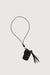 Handcrafted knotted necklace in black — main image