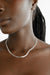 Snake chain necklace in silver — main image