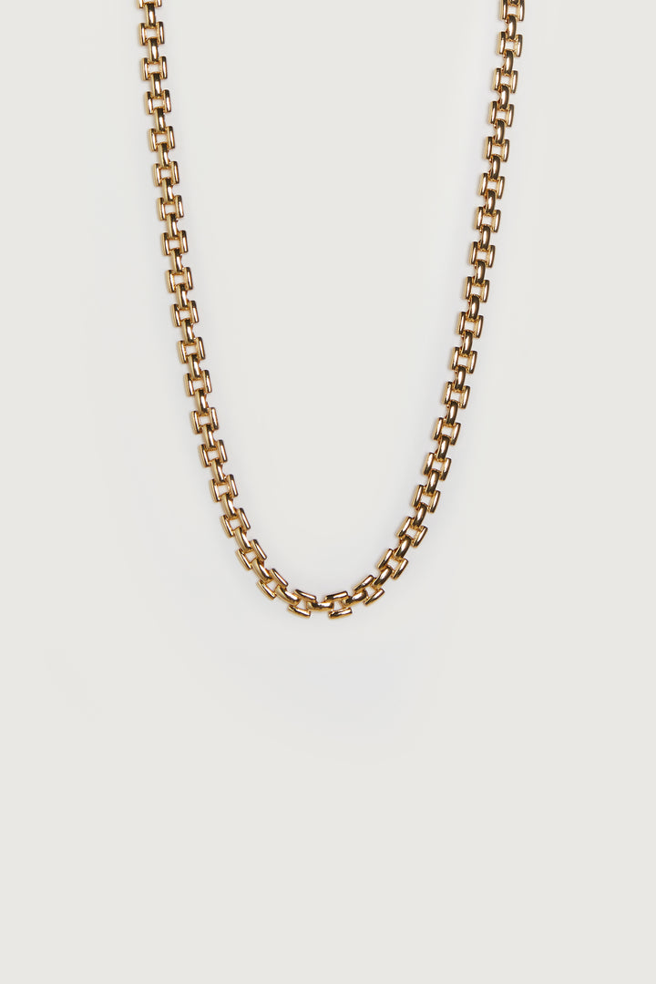 SQUARE CHAIN NECKLACE in Gold — alternate angle