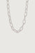 Twisted link chain necklace in silver — main image