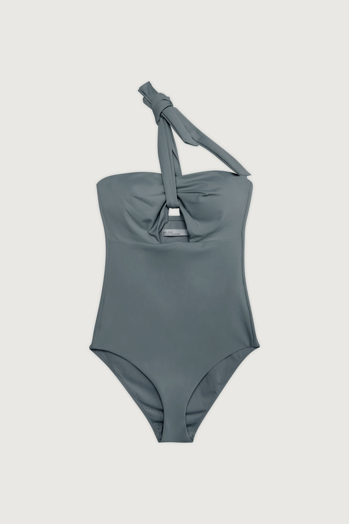 CUTOUT HALTERNECK SWIMSUIT in Sedona Sage — alternate angle
